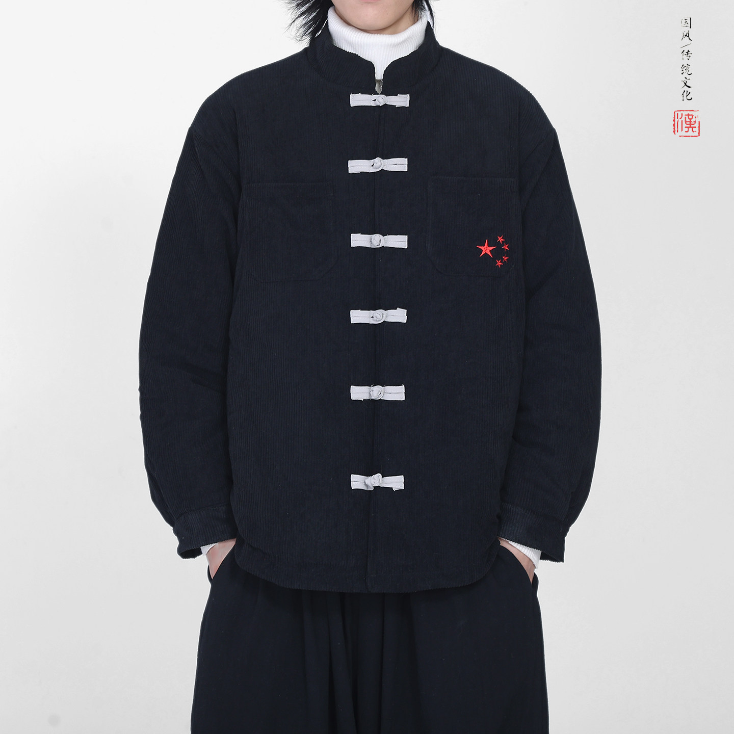 现货！冬2025灯芯绒加厚盘扣棉衣棉服外套A7103*P100,男装棉衣,钱塘7008(原4008)