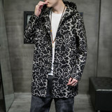 风2026春秋新中式连帽中长款风衣特价A6002-p60，男装风衣，钱塘7008(原4008)