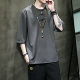 跑量有货风夏2026盘扣汉服短袖男T恤A9006-p48，男装T恤，钱塘7008(原4008)