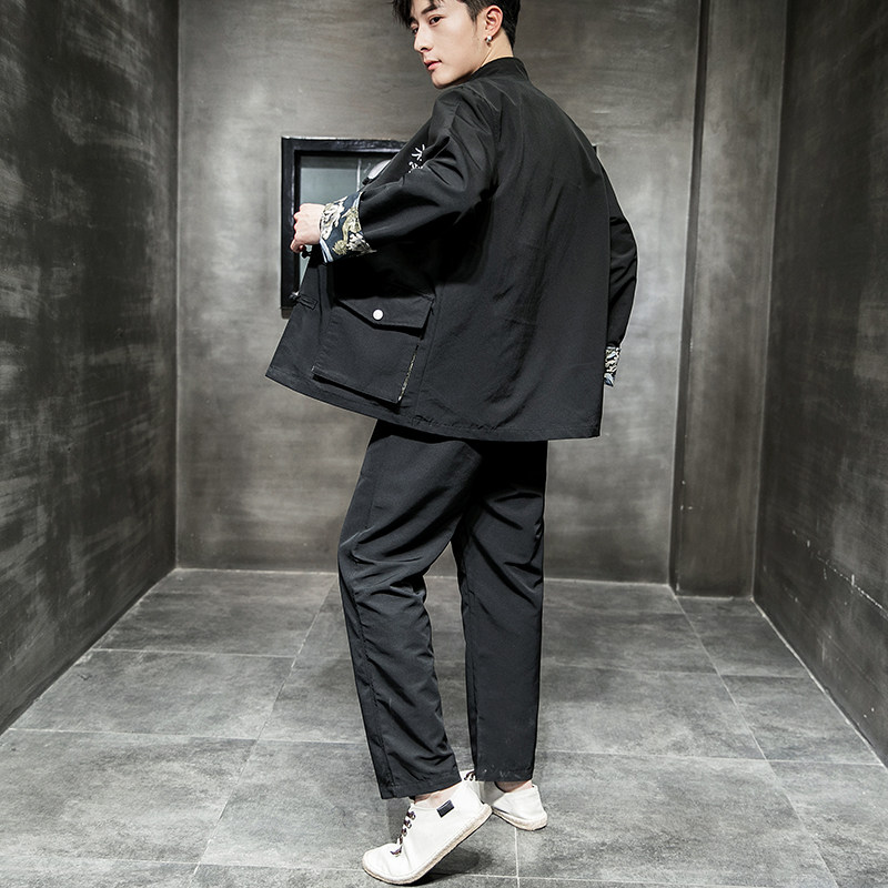 风立体口袋2026春款盘扣汉服套装特价A706-P70,男装休闲套装,钱塘7008(原4008)
