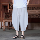 棉麻新品上架夏季2025宽松弯刀裤子七分裤A2003-P55，商品下架区，钱塘7008(原4008)