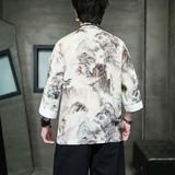 风冰丝风2025夏盘扣短袖衬衫/衬衣A875*p60，男装衬衫，钱塘7008(原4008)