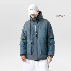 DJ293*加厚保暖冬2020 反光渐变 棉衣棉服外套P115(控价138)图片