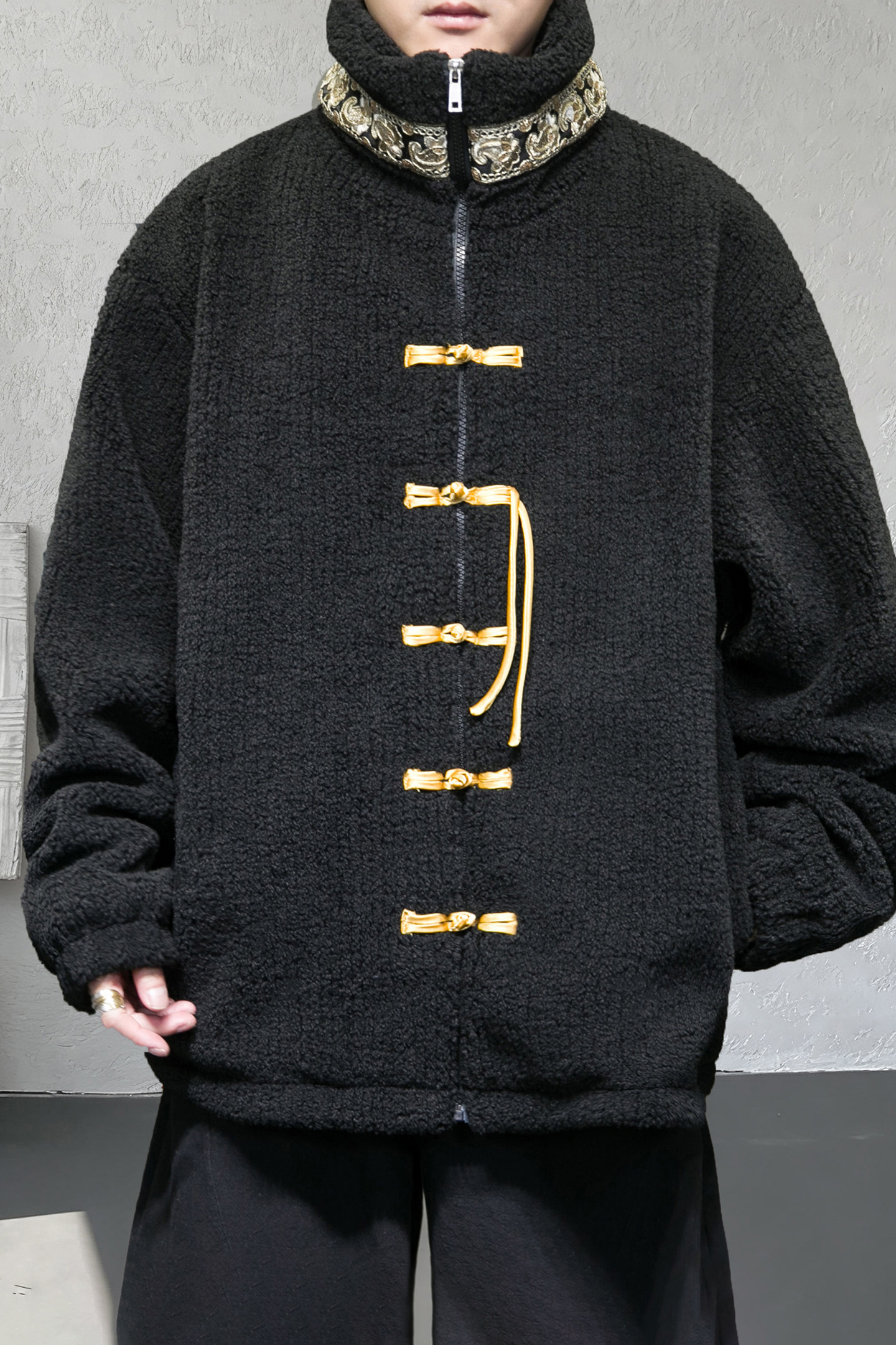 冬季新风2025新中式羊羔毛麦穗棉衣加厚棉袄外套男A222-P155,男装棉衣,钱塘7008(原4008)