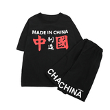 A1073夏季2021大码中国风中国印花汉服套装p85，男装休闲套装，钱塘7008(原4008)
