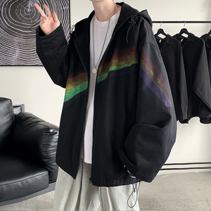 A6020*2021秋冬潮流宽松运动夹克外套男士