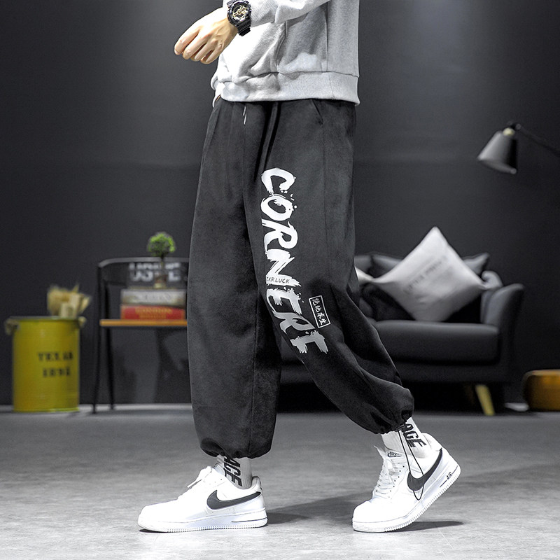 AJ268*加绒灯芯绒上新2021秋冬束脚抽绳休闲裤子,男装休闲裤,钱塘7008(原4008)