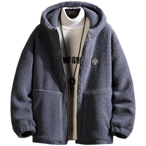 DJ299*2色跑量冬装2021连帽新品 羊羔毛 大口袋 棉衣图片