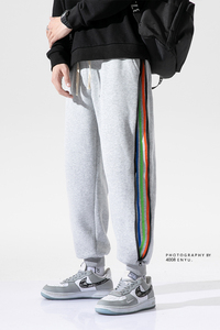 2020冬款加绒加厚 简约2种穿法织带束脚 运动休闲长裤 J300-P60图片