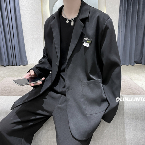 A6101*大码M-5XL 港风 西服宽松男士潮流帅气秋季上衣图片
