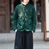 2025冬款羊羔毛新风唐装棉衣加厚拼接棉袄外套A223-P138，男装棉衣，钱塘7008(原4008)