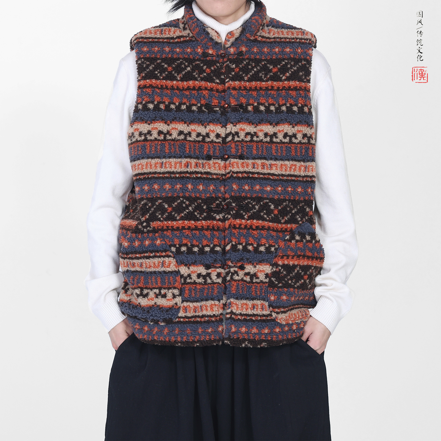 冬2025羊羔毛唐装马甲棉衣加厚羽绒马甲棉衣外套A528-P118，男装棉衣，钱塘7008(原4008)