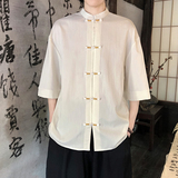跑量竹节仿麻百搭单色 夏2026 风 汉服短袖衬衫/衬衣A810-p45,男装T恤,钱塘7008(原4008),钱塘大厦 跑量竹节仿麻百搭单色 夏2026 风 汉服短袖衬衫/衬衣A810-p45,男装T恤,钱塘7008(原4008),钱塘大厦