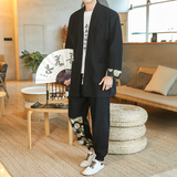 A1088跑量秋冬大码中国风2020唐装盘扣/开衫套装P90，男装民族服装，钱塘7008(原4008)