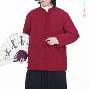 灯芯绒冬2025新中式盘扣外套 保暖唐装红棉衣外套A550-P148图片