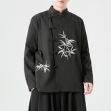 风2026春新中式西服刺绣款立领盘扣西装外套A105-p110，男装西服套装，钱塘7008(原4008)