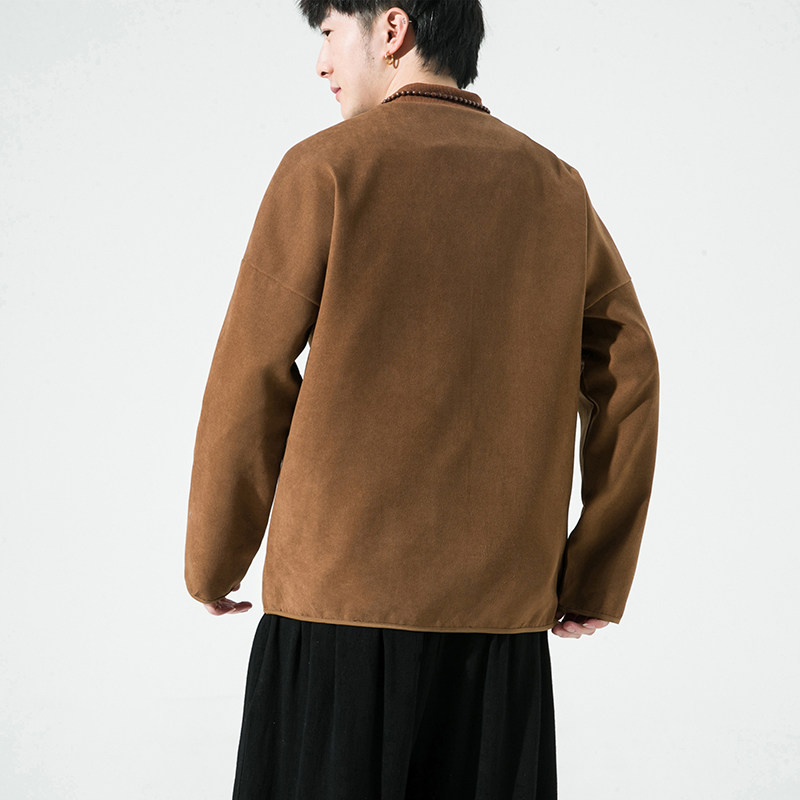 2026春盘扣风包边设计唐装/汉服特价款A850*P70,男装民族服装,钱塘7008(原4008)