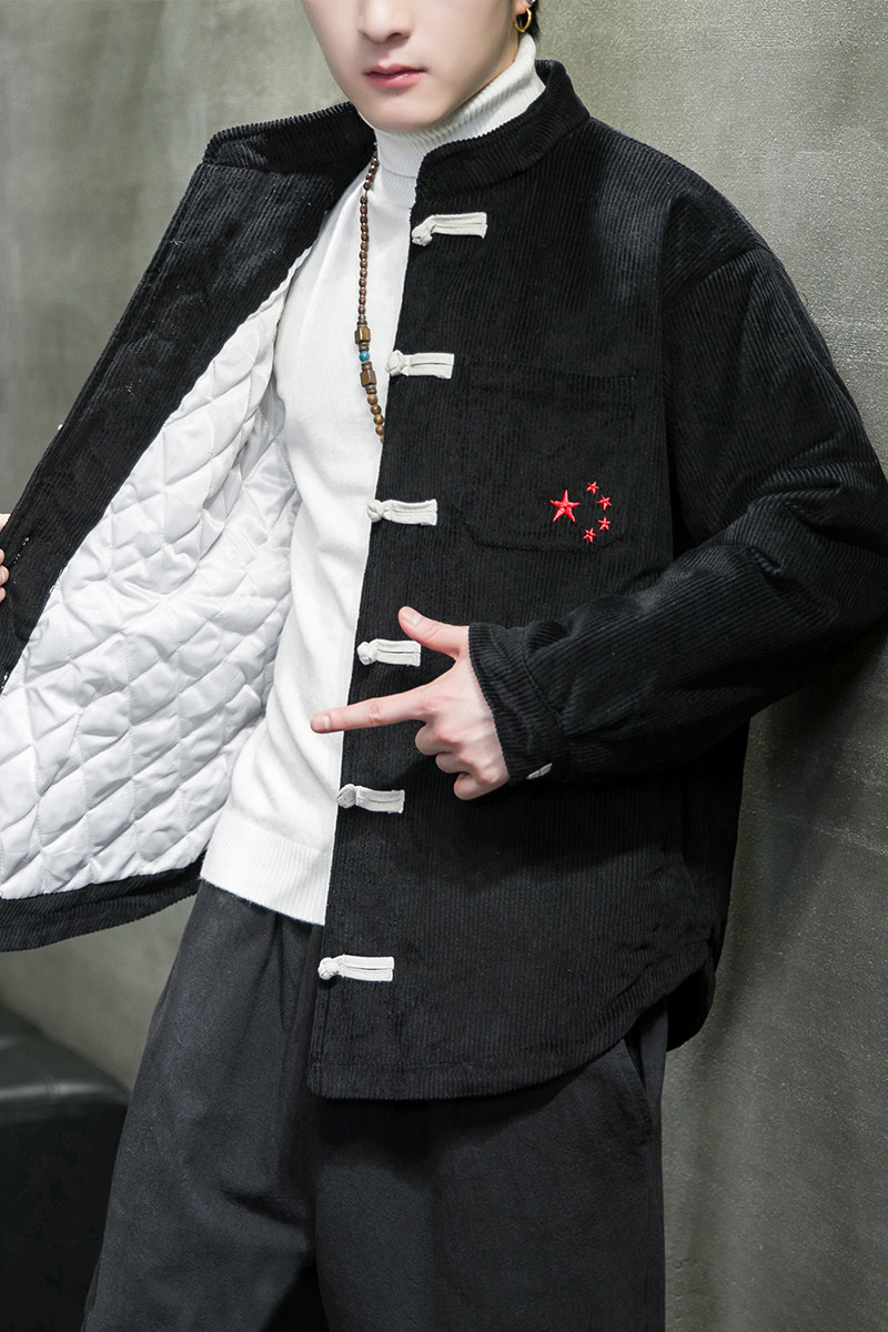 现货冬2025灯芯绒加厚盘扣棉衣棉服外套A7103*P100,男装棉衣,钱塘7008(原4008)