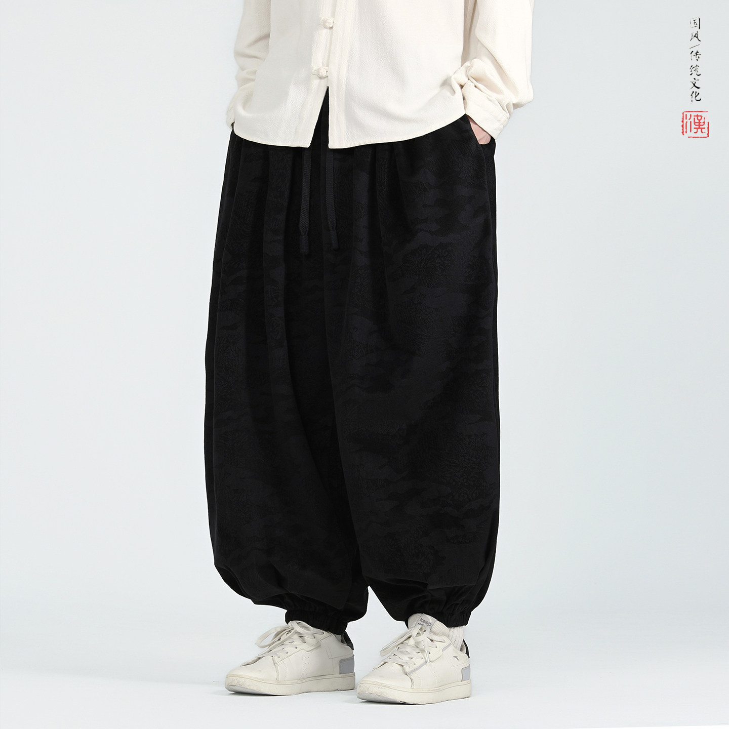 提花新款百搭秋冬 2025宽松版哈伦 灯笼裤子A3306-p70图片