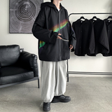 A6020*大码M-5XL秋冬七彩印花设计宽松运动夹克外套男士，男装夹克，钱塘7008(原4008)