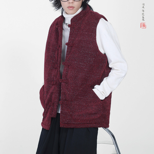 冬2025  雪尼尔 唐装马甲棉衣  加厚羽绒马甲棉衣外套A527-P108图片