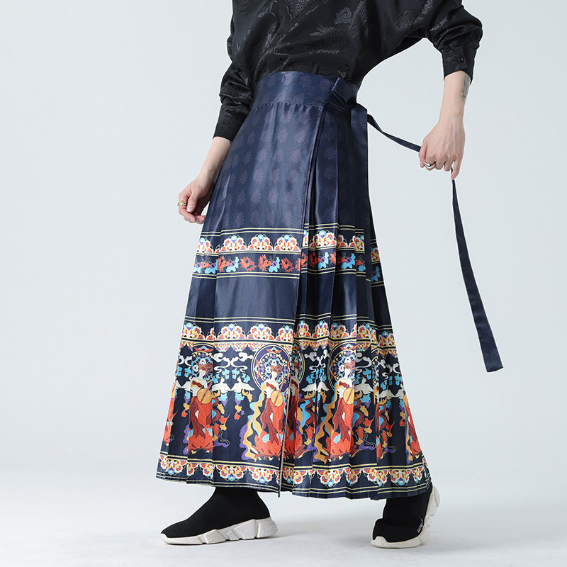 2026春款马面裙男女同款汉服新中式风马面裙A125*P88，男装民族服装，钱塘7008(原4008)
