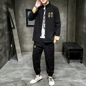 A1011大码中国风2021 个性雷公刺绣 唐服/汉服套装P135图片