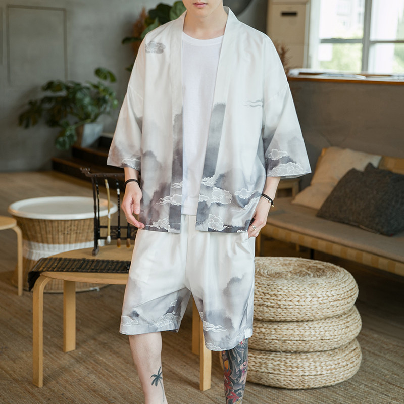 A3005*咖啡厅大码2021中国风 祥云 冰丝面料 汉服套装p80图片