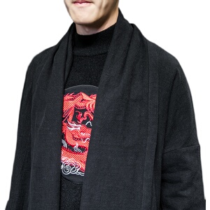 A809秋冬2021 风开衫棉麻 加厚风衣汉服民族开衫图片