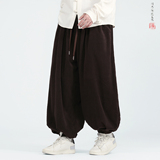 灯芯绒2色新款百搭秋冬2025宽松版哈伦灯笼裤子A3308-p68，男装休闲裤，钱塘7008(原4008)