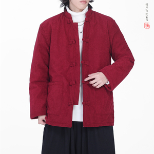 灯芯绒冬2025新中式盘扣外套 保暖唐装红棉衣外套A550-P148图片