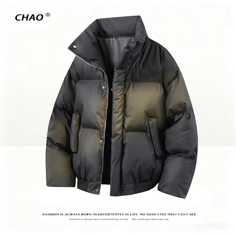 跑量2025PU皮立领棉服男保暖情侣棉服潮牌美式皮衣棉衣A525*P88,男装皮衣,钱塘7008(原4008)