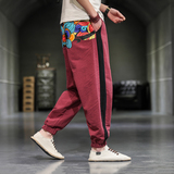 A2040中国风2021新品夏男装棉麻拼接休闲长裤p60，男装休闲裤，钱塘7008(原4008)