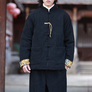 冬款2025 灯芯绒套装 唐装棉衣 加厚汉服棉袄外套套装A339-P198图片