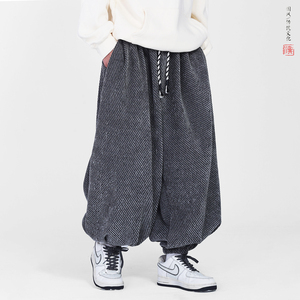 雪尼尔加厚斜纹提花 新款秋冬 2025宽松版哈伦 灯笼裤A560-p78图片