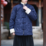 灯芯绒提花龙2025新中式盘扣棉袄唐装红棉衣A552-P148，男装棉衣，钱塘7008(原4008)