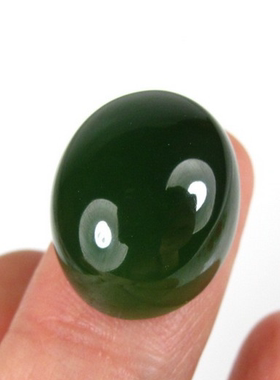 天然和田碧玉戒指戒面椭圆形裸石