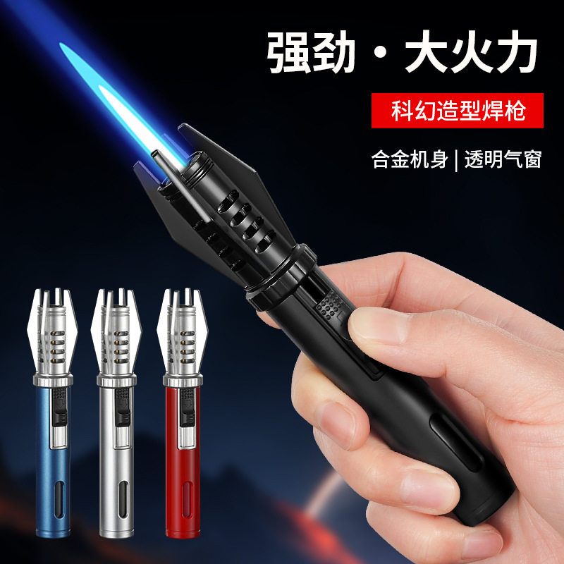 2026新款品牌男士高档爆款焊枪充气打火机防风直冲大火力手持喷枪,ZIPPO/瑞士军刀/眼镜,充电打火机,淘宝优惠券,粉丝福利购,淘宝优惠卷