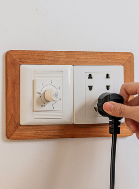 红樱桃木开关边框套高级感创意实木开关装饰插座遮丑盖简约北欧