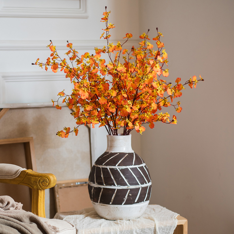 跳舞兰仿真干花假花摆件侘寂风