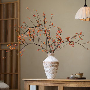 仿真花中古风造景假花高级感装饰桌面摆设侘寂风仿真干花干枝插花