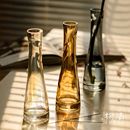 玻璃小花瓶高级感透明水养插花一枝花单支花瓶简约ins细口小花瓶