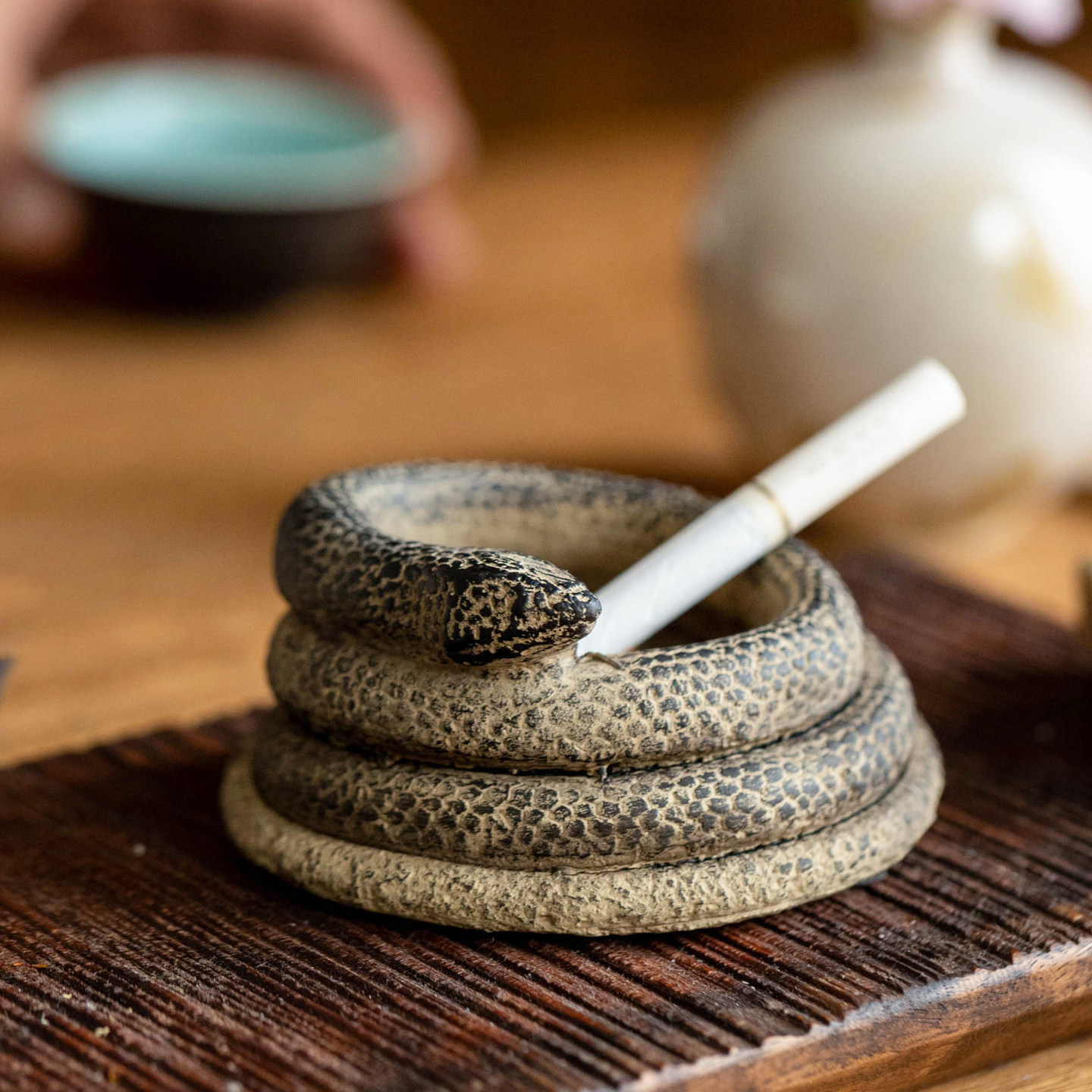 侘寂风烟灰缸复古美式中古摆件图片