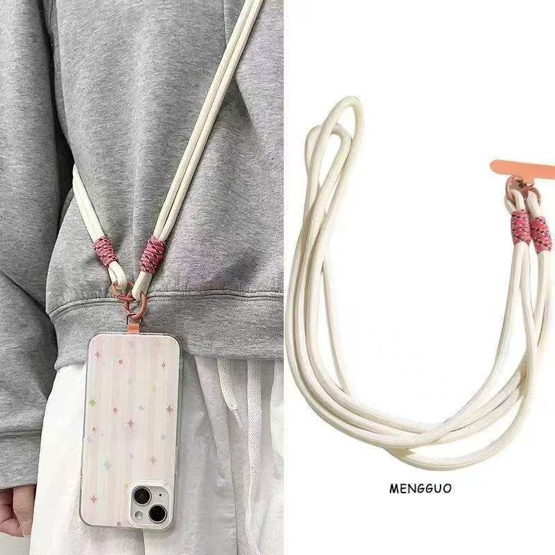 简约手机壳斜挎长绳肩背带编织挂绳通用包包挂件链女户外便携结实图片