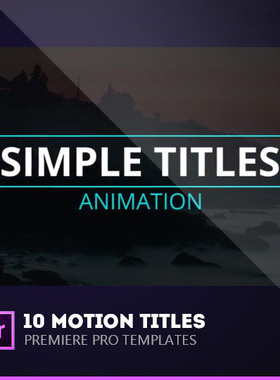 10组简单字幕标题文字动画Pr模板 Motion Titles