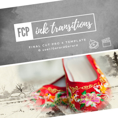中国风水墨转场过渡特效预设FCPX插件 Final Cut Pro X