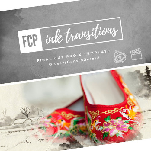 中国风水墨转场过渡特效预设FCPX插件 Final Cut Pro X