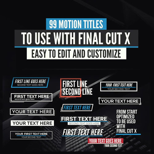 99组文字标题排版动画 Final Cut Pro X 字幕插件