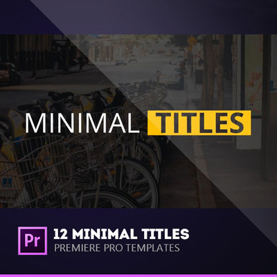 12组极简文字标题字幕动画 Premiere Pro 模板