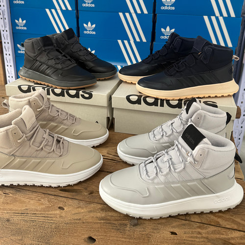 Adidas男女款冬季加绒防滑板鞋